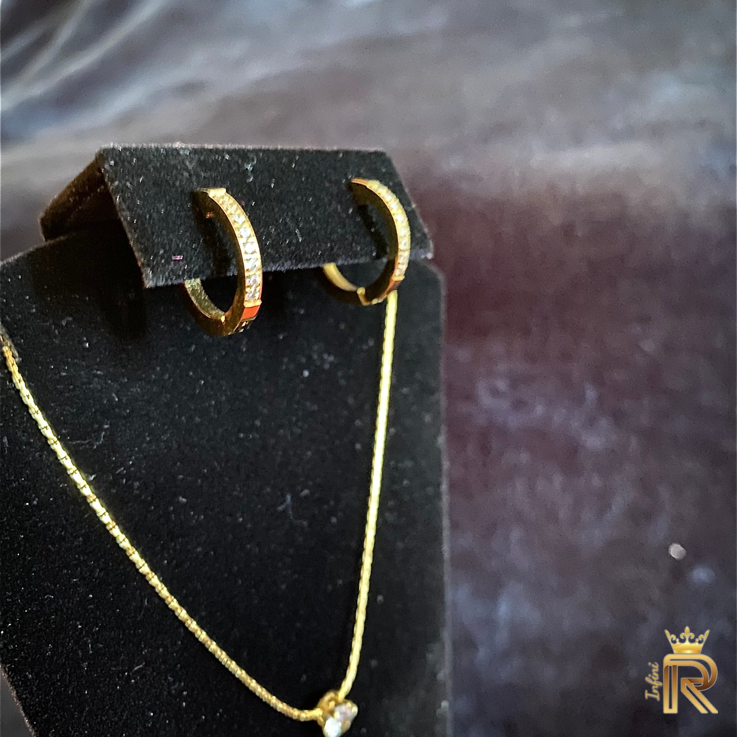 Affordable Work Wear | 18K Gold with dainty Diamond pendant| Minimalist Crown Pendant | Diamond on Silver | Dainty Necklace