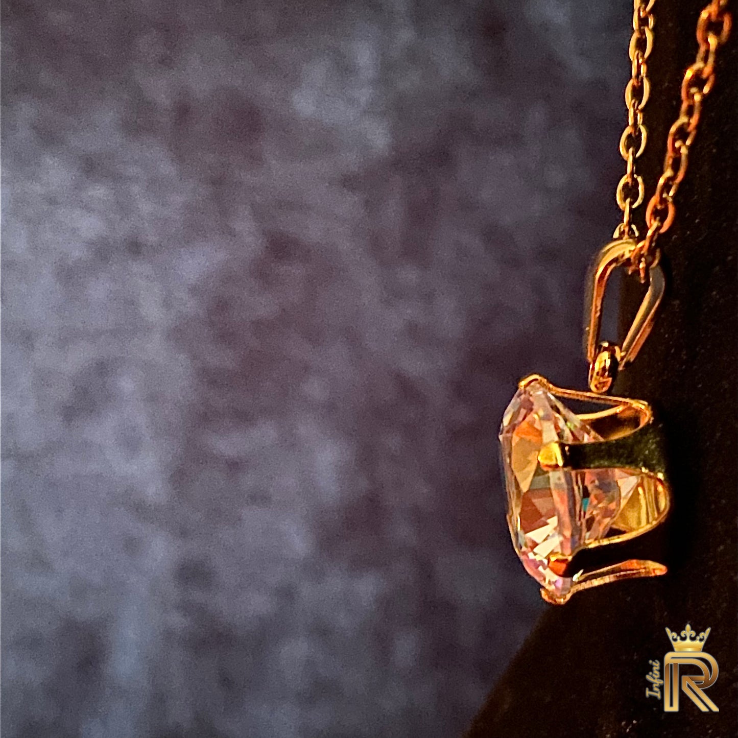 18K gold jewelry | CZ crown earrings | Bridal gift jewelry | Queen Pendant & Earrings | 6 Claw Setting | Hypoallergenic