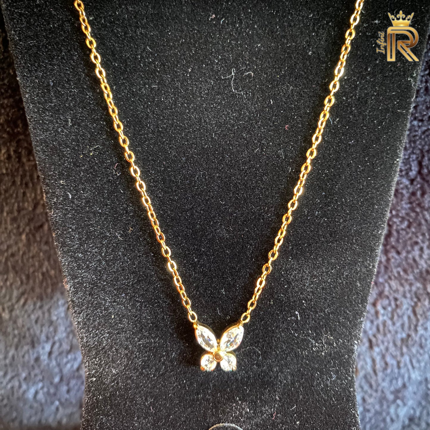 18K Gold Butterfly Pendant Necklace | American Diamond Dainty Charm | Symbol of Transformation & Luck | Gift for Her