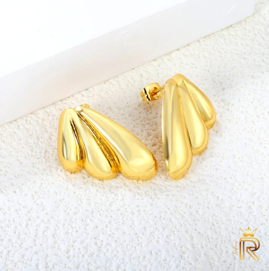Butterfly style 18K Gold, Rich design, Summer design, Professional, Office style earring, Graduation Gift