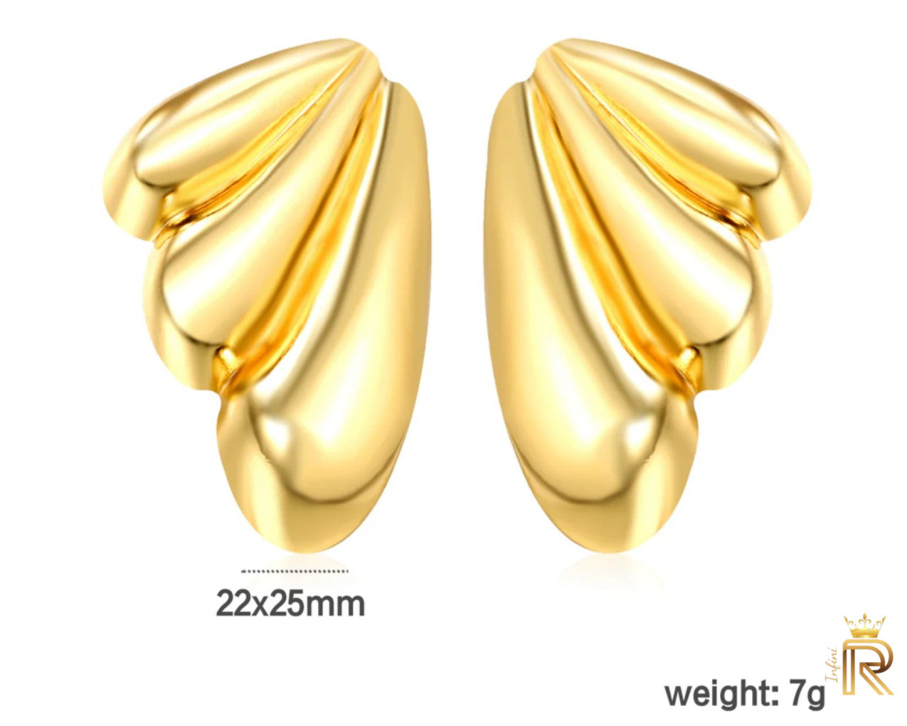 Butterfly style 18K Gold, Rich design, Summer design, Professional, Office style earring, Graduation Gift