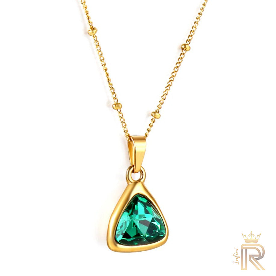 Royal Green Sapphire Premium Exclusive Gift 18K Gold ,  Exclusive look for princess, Dainty, All the glitter is gold